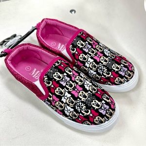 Kids Pink glitter Minnie Mouse sneaker